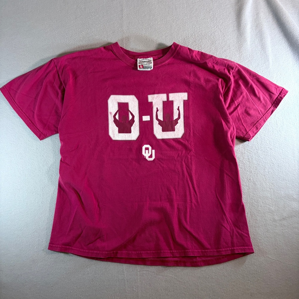 Gameday Oklahoma Sooners OU Crimson Graphic T-Shirt Mens XL Red Short Sleeve